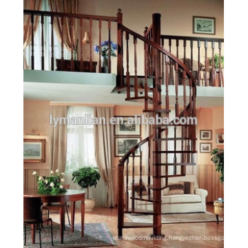 Red oak handrail excellent decorative roman stair wood pillar